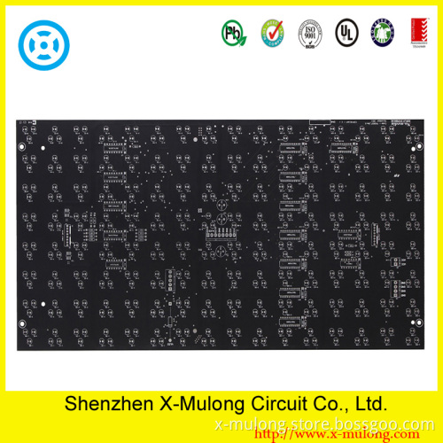 4 Layer Black Matt Soldermask PCB with HASL Surface